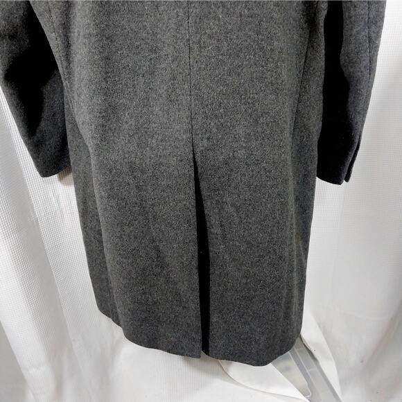 JOSEPH A. BANK! RICH DOVE GRAY 100% PURE WOOL CLASSIC OVERCOAT, TRENCH! SZ 50L - Picture 9 of 12